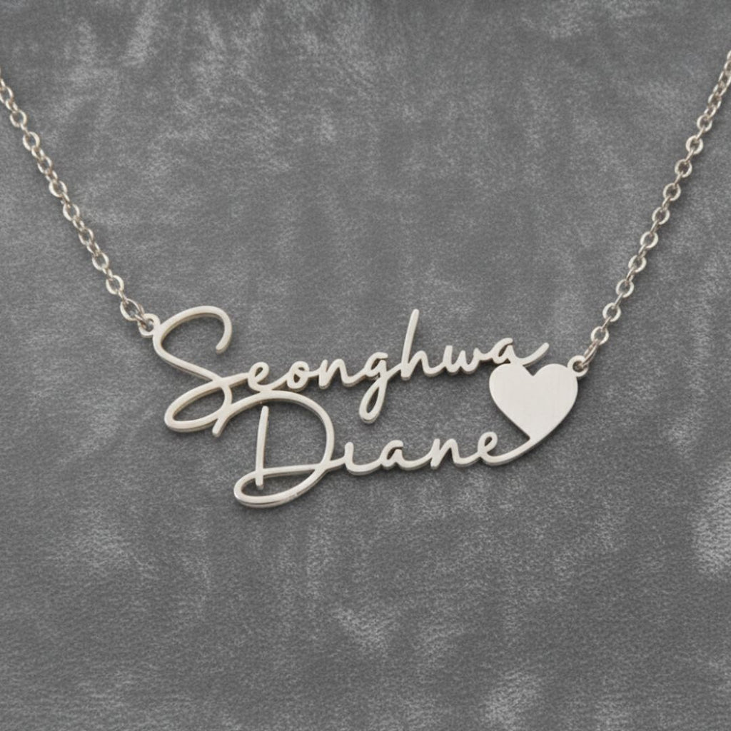 Personalized Bias & Me Name Necklace