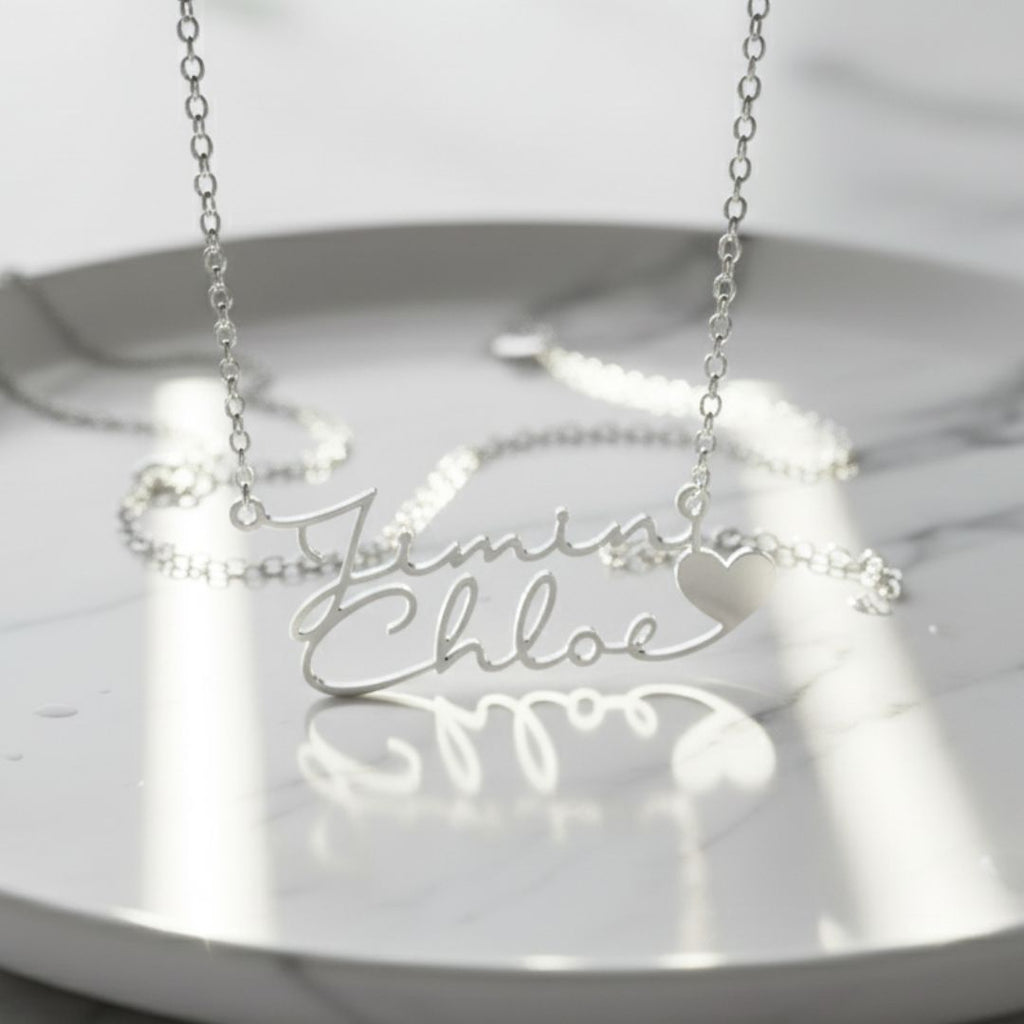 Personalized Bias & Me Name Necklace