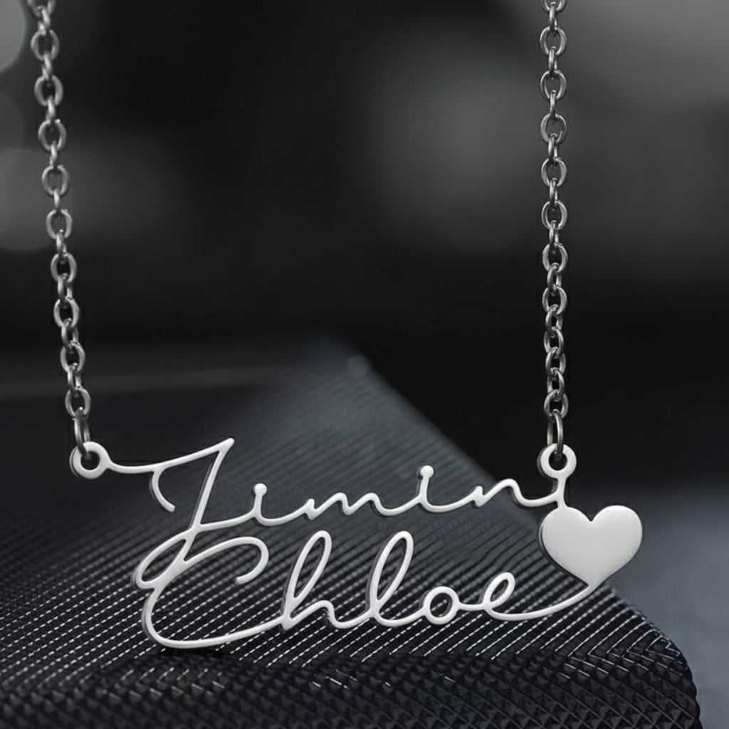 Personalized Bias & Me Name Necklace