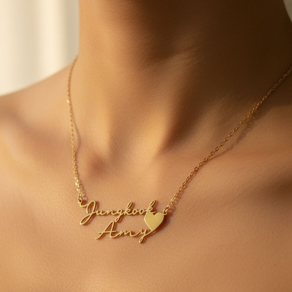 Personalized Bias & Me Name Necklace