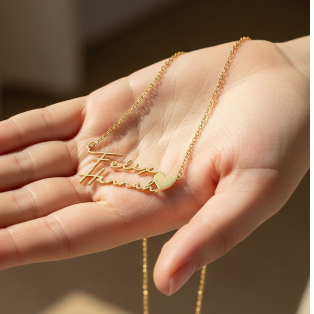 Personalized Bias & Me Name Necklace