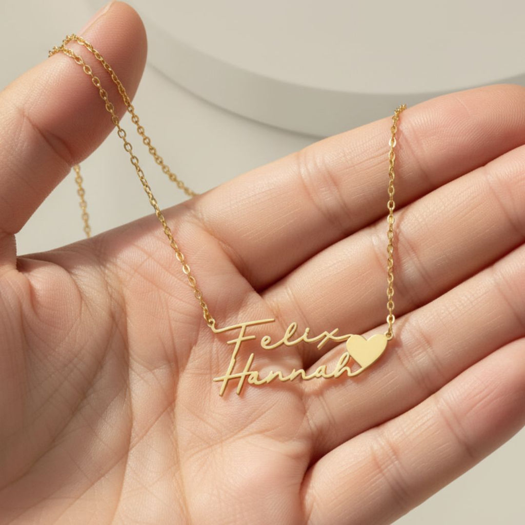 Personalized Bias & Me Name Necklace